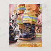 Antique Ephemera Retro Puppy Postkarte (Vorderseite)