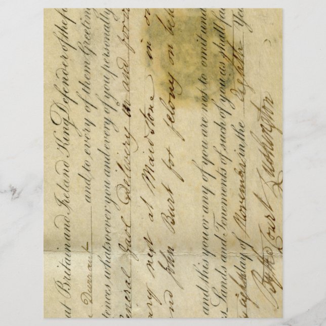 Antique Ephemera Scrapbook Paper (Vorderseite)