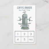 Antique Espresso Kaffeemaschine Kaffee Treuekarte (Vorderseite)