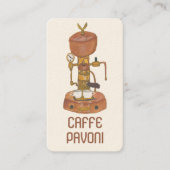 Antique Espresso Kaffeemaschine Kaffee Visitenkarte (Vorderseite)