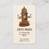 Antique Espresso Kaffeemaschine Kaffee Visitenkarte (Rückseite)