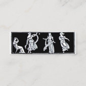 ANTIQUE FASHION BOUTIQUE Schwarz-weißes Hot Pink Mini Visitenkarte (Rückseite)