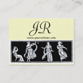 ANTIQUE FASHION MONOGRAM,silber,platinmetallisch Visitenkarte (Rückseite)