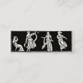 ANTIQUE FASHION / VINTAGE BOUTIQUE Schwarz-weiß Mini Visitenkarte (Rückseite)
