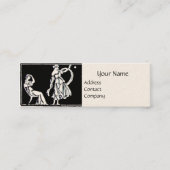 ANTIQUE FASHION / VINTAGE BOUTIQUE Schwarz-weiß Mini Visitenkarte (Vorderseite)