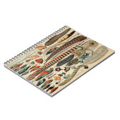 Antique Feather Bird Animal Wild Art Notizblock (Linke Seite)