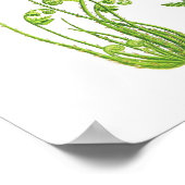 Antique Fern Print No.7 Grüne Natur Botanische Kun Poster (Ecke)