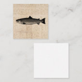 Antique Fishing Art Trout Fish Illustration Script Mitteilungskarte (Vorne/Hinten)