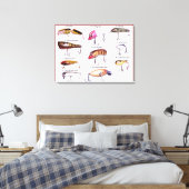 "Antique Fishing Lures Wall Art" Leinwanddruck (Insitu (Schlafzimmer))