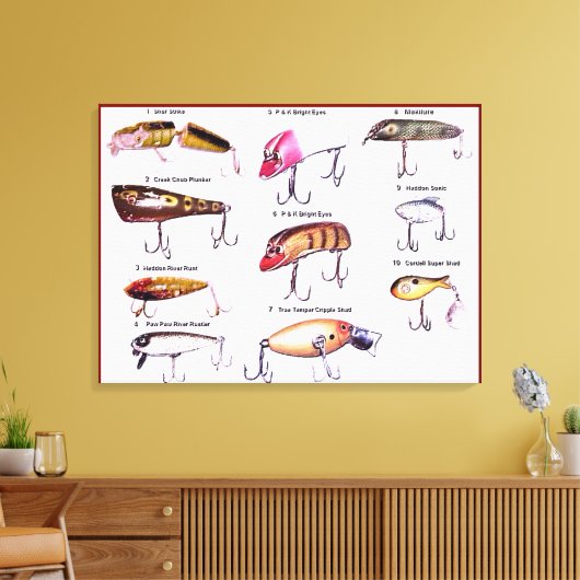 "Antique Fishing Lures Wall Art" Leinwanddruck (Insitu (Wohnzimmer))