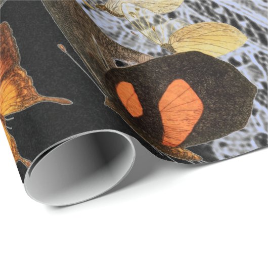 ANTIQUE FLÄCHE MIT SCHALTFLÄCHEN-SCHRAPPPAPIER GESCHENKPAPIER (Rolleneckpunkt)