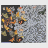 ANTIQUE FLÄCHE MIT SCHALTFLÄCHEN-SCHRAPPPAPIER GESCHENKPAPIER (Flach)