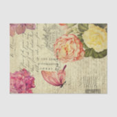 Antique Floral Ephemera Decoupage Seidenpapier (Vorderseite)