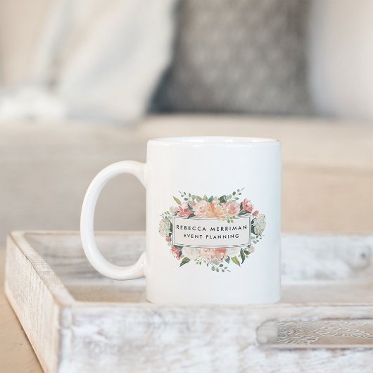 Antique Floral Logo Kaffeetasse