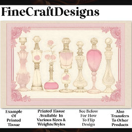 Antique Floral Parfüm Atomizers AE7 Decoupage Seidenpapier