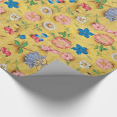 ANTIQUE FLORALE PARCHMENT / WILDE ROSE UND STIEFMÜ GESCHENKPAPIER (Ecke)