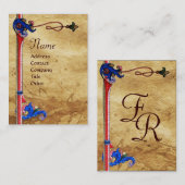 ANTIQUE FLORENTINE BROWN PARCHONgramm Visitenkarte (Vorne/Hinten)