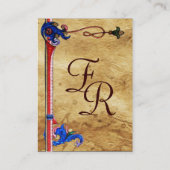 ANTIQUE FLORENTINE BROWN PARCHONgramm Visitenkarte (Rückseite)