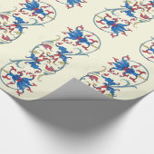ANTIQUE FLORENTINE FLORAL MOTIFS GESCHENKPAPIER (Ecke)