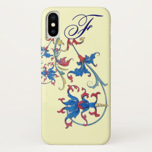 ANTIQUE FLORENTINE FLORAL MOTIFS MONOGRAM, Creme Case-Mate iPhone Hülle