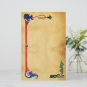 ANTIQUE FLORENTINE PARCHMENT BRIEFPAPIER (Stehend Vorderseite)