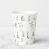 Antique Forest Animals Baby Dusche Pappbecher (Rechts)