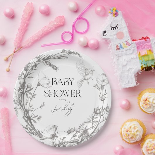 Antique Forest Animals Baby Dusche Pappteller (Party)