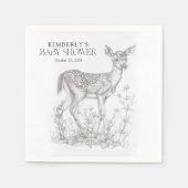 Antique Forest Animals Baby Dusche Serviette (Vorderseite)