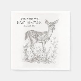 Antique Forest Animals Baby Dusche Serviette
