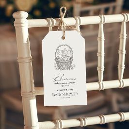 Antique Forest Baby Dusche Vielen Dank für Ihre Un Geschenkanhänger