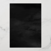 Antique Frame Black Muslim Wedding Gold Folieneinladung (Rückseite)