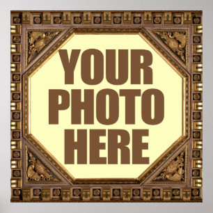 Antique Frame with YOUR PHOTO poster