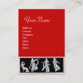 ANTIQUE FRAU FASHION MONOGRAM Schwarz-weiß Visitenkarte (Vorderseite)