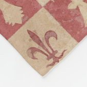Antique French Mediaeval Fleur de Lis Pattern Fleecedecke (Ecke)
