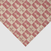 Antique French Mediaeval Fleur de Lis Pattern Seidenpapier (Ausschnitt)