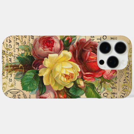 Antique French Roses Case-Mate iPhone Hülle (Rückseite (Horizontal))