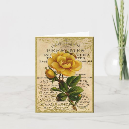 Antique French Roses Dankeskarte (Vorderseite)