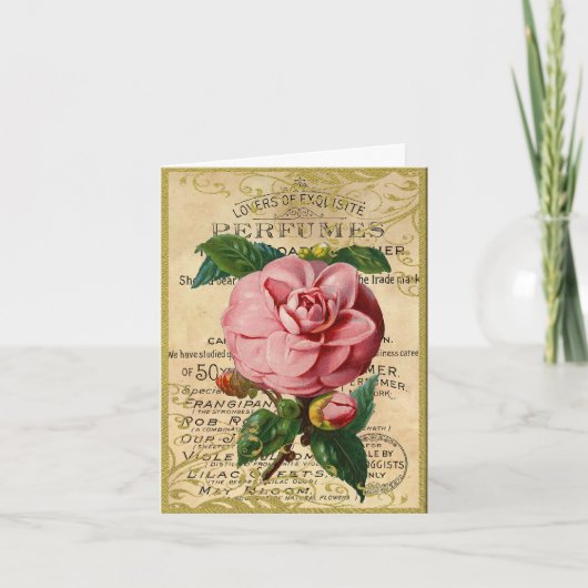 Antique French Roses Dankeskarte (Vorderseite)