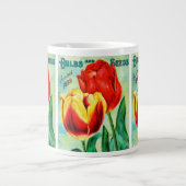 Antique Garden Advertising, Gelbe Rote Tulpen Jumbo-Tasse (Vorderseite)