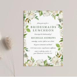 Antique Garden Chic Bridesmaids Luncheon Wedding Einladung
