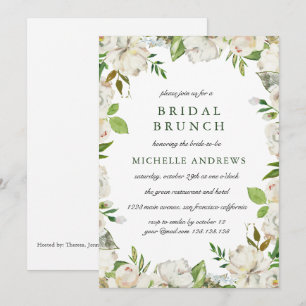 Antique Garden Chic Wedding Bridal Brunch Einladung
