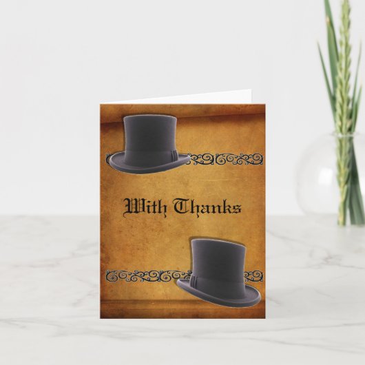 Antique Gay Wedding Custom Vielen Dank Karten (Vorderseite)