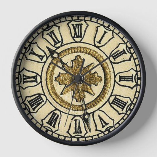 Antique Gilt Clock Face Steampunk Uhr (Vorderseite)