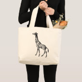 Antique Giraffe auf Tote Tasche (Vorderseite (Produkt))