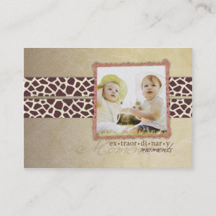 Antique Giraffe Chubby Business Cards Visitenkarte