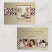 Antique Giraffe Chubby Business Cards Visitenkarte (Vorne/Hinten)