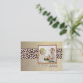 Antique Giraffe Chubby Business Cards Visitenkarte (Stehend Vorderseite)