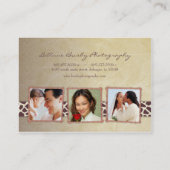 Antique Giraffe Chubby Business Cards Visitenkarte (Rückseite)