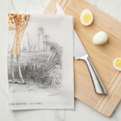 Antique Giraffe Naturgeschichte Orbigne Geschirrtuch (Viertel Falte)