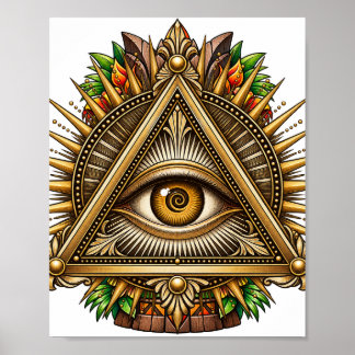 Antique-Gold-Auge-Plakat Poster